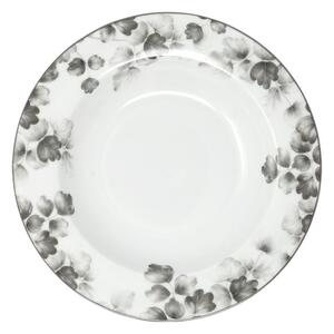 Bijeli/svijetlo sivi duboki porculanski tanjuri u setu 6 kom ø 22 cm Foliage gray – Villa Altachiara