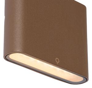Moderna vanjska zidna svjetiljka hrđavo smeđa 11,5 cm uklj. LED IP65 - Bat