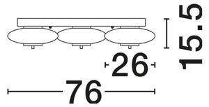BALLET LED STROPNA LAMPA CRNA 24W 3000K IP20 TRIAC PRIGUŠILJIVA NL9416900