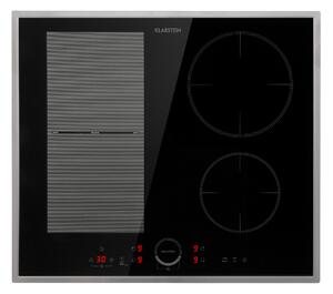 Klarstein Delicatessa 60 Hybrid Prime, ploča za kuhanje, indukcijska, 4 zone, 7000 W, crna