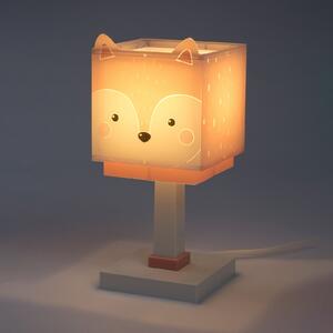 Dalber Dječja stolna lampa Little Fox, G4, širina 14 cm, Ružičasta ruža, rasadnik, Plastika