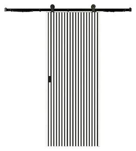 Drvena klizna vrata (850 x 2.000 mm, Bijela, crna)