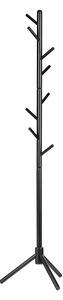 ATMOWOOD Drveni stalak za kapute 175 cm - crni