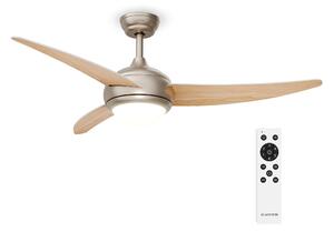 Klarstein El Paso stropni ventilator sa svjetlom | 132 cm | 35 W | Tihi rad | Drvo