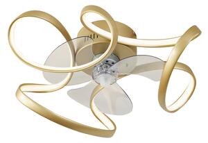 Ventilator na stropu mjed 55 cm uklj. LED s mogućnošću prigušivanja s daljinskim upravljačem - Mandy