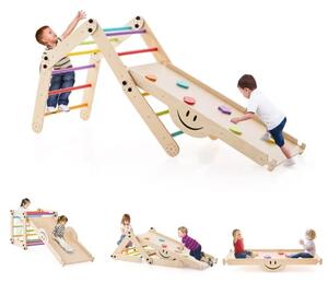 Sklopive drvene penjačke igračke s podesivom rampom, Montessori penjački set - NOVO