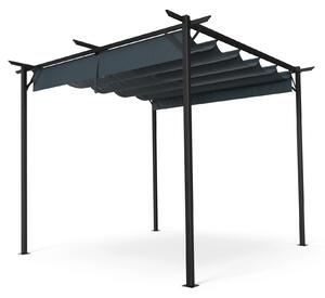 Blumfeldt Pantheon Robust pergola 3 x 3 m čelik otporan na vremenske uvjete premazan zaštitnim lakiranjem s bočnim roletama