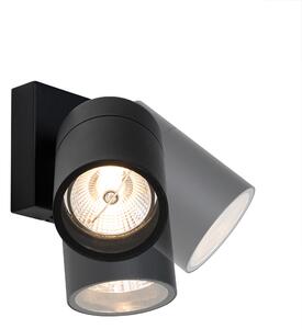 Vanjska zidna svjetiljka crna AR70 podesiva IP44 - Solo