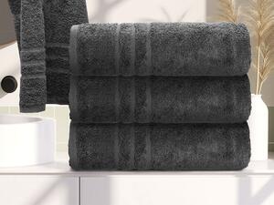 1x ručnik za kupanje COMFORT tamno sivi + 2x ručnik za ruke COMFORT tamno sivi