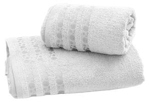 2x ručnik za kupanje DOTS bijeli