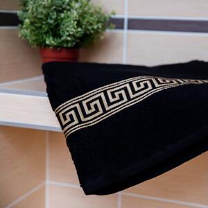 2x ručnik za kupanje GREEK crni