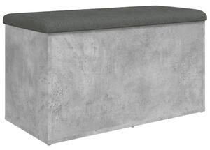 VidaXL Klupa za pohranu siva boja betona 82x42x45 cm konstruirano drvo