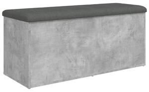 VidaXL Klupa za pohranu boja betona 102 x 42 x 45 cm konstruirano drvo