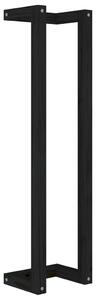 VidaXL Stalak za ručnike crni 23 x 18 x 90 cm od masivne borovine