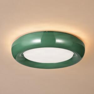 Lindby Lennox LED stropna svjetiljka, zelena, s trodijelnim prigušivanjem, Ø 43, prigušiva, Zelena, Dnevni boravak/blagovaonica, Metal