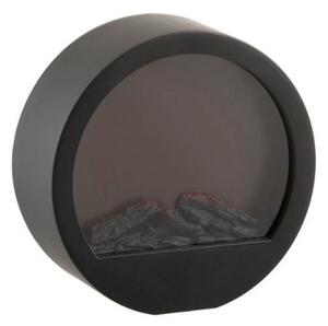 LED dekoracija okrugli kamin COZY WARM 35x34,5 cm, crni