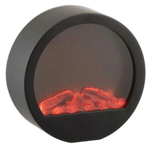 LED dekoracija okrugli kamin COZY WARM 35x34,5 cm, crni