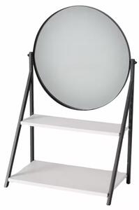 Kozmetičko ogledalo ACAPULCO s policom 50,5 cm, crno