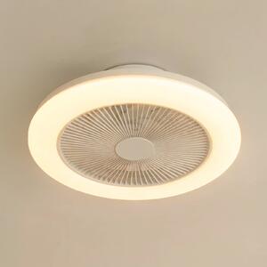 Lindby Vedin LED stropni ventilator, bijeli, DC, Ø 45 cm, RGBW, prigušiva, Bijela, Dnevni boravak/blagovaonica, Plastika