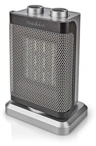 Nedis HTFA17GY - Ventilator s keramičkim grijačem 1000/1500W/230V srebrna