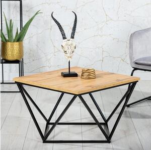 Stolić za kavu DIAMOND 60x60 cm crna/smeđa