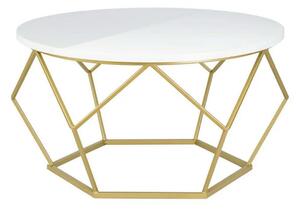 Stolić za kavu DIAMOND 40x70 cm zlatna/bijela