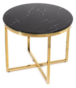 Stolić za kavu VERTIGO 50x60 cm zlatna/crna