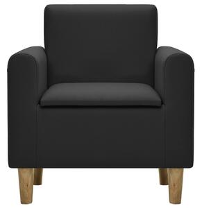 VidaXL Dječja sofa od umjetne kože crna
