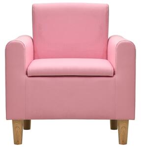 VidaXL Dječja sofa od umjetne kože ružičasta