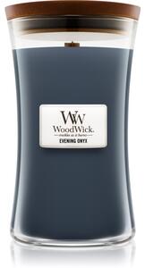 Woodwick Evening Onyx mirisna svijeća s drvenim fitiljem 609.5 g