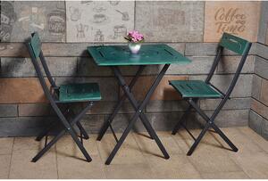 Floriane Garden Set vrtnih stolova i stolica (3 komada), zelena crna boja, Bistro Set 5