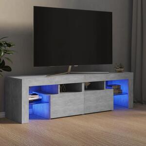 VidaXL TV ormarić s LED svjetlima siva boje betona 140x36,5x40 cm