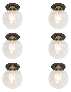 Set od 6 modernih ugradbenih reflektora crni - Insight