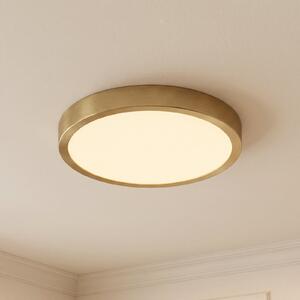 Lindby Sorela LED stropna svjetiljka, Ø 24 cm, zlatna, dimabilna, prigušiva, Zlato / mjed, Dnevni boravak/blagovaonica, Metal
