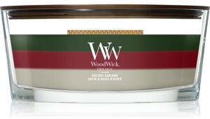 Woodwick Trilogy Holiday Garland mirisna svijeća s drvenim fitiljem 453.6 g