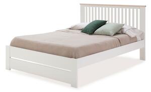 Bijeli bračni krevet s podnicom 140x190 cm Leba – Marckeric