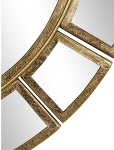 Zidno ogledalo s metalnim okvirom u zlatnoj boji Westwing Collection Amy, ø 78 cm