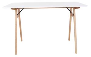 Bijeli stol s drvenim nogama House Nordic Vojens Desk, dužina 120 cm