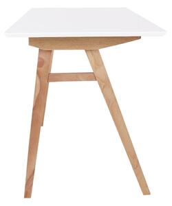 Bijeli stol s drvenim nogama House Nordic Vojens Desk, dužina 120 cm