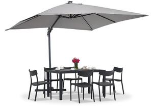 Vrtni suncobran Merano sa LED rasvjetom 3x3m Garden Point antracit