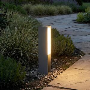 Lucande LED postolje Teerk, visina 30 cm, antracit, IP65, Crno, Aluminij