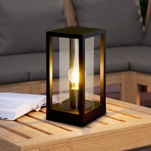 EGLO Stolna lampa Cascinetta, širina 15 cm, crna, metal, Crno, Aluminij