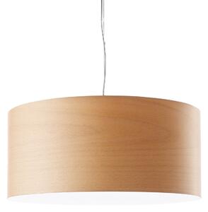 LZF LAMPS LED viseća svjetiljka Gea, boja bukve, Ø 42 cm, drvo, prigušiva, Drvo, Dnevni boravak/blagovaonica, Drvo