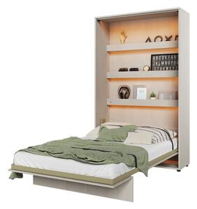 Zidni krevet Concept Pro Lenart AH104Jednostruki, Svijetlo smeđa, 120x200, Medijapan, Laminirani iveral, Basi a doghePodnice za krevet, 131x228x217cm
