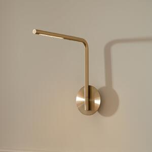 UMAGE Omni Pivot LED zidna svjetiljka, boja mesinga, prigušiva, prigušiva, Zlato / mjed, spavaća soba, Aluminij