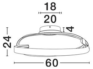 OLIA LED STROPNA SVJETILJKA CRNA 47W IP20 CCT 2700-4000K TRIAK PRIGUŠLJIVA NL9104714