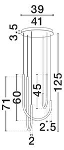 TOPAZ LED VISILICA CRNA 40W IP20 3000K TRIAK PRIGUŠLJIVA NL9100151