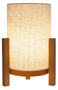 Näve LED stolna lampa Madita, visina 32 cm, natural/lan, prigušiva, Drvo, Dnevni boravak/blagovaonica, Drvo