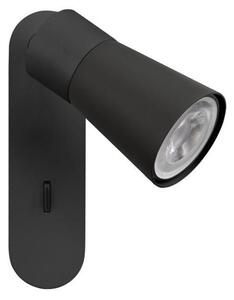 SLV zidna lampa Puri 2.0 Cone, crna, širina 15 cm, metalna, prigušiva, Crno, Dnevni boravak/blagovaonica, Aluminij