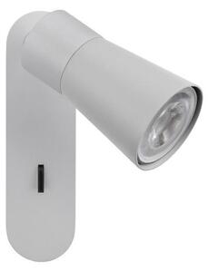 SLV zidna lampa Puri 2.0 Cone, siva, širina 15 cm, metalna, prigušiva, Sivo, Dnevni boravak/blagovaonica, Aluminij